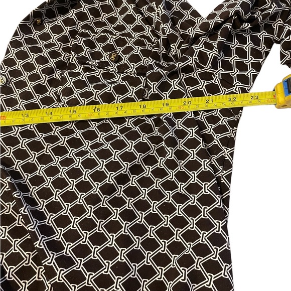 Women’s Charter Club brown and white long sleeve top - Picture 4 of 4